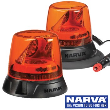 Narva Optimax LED Class 1 Rotating Beacons 10-33V (Amber)